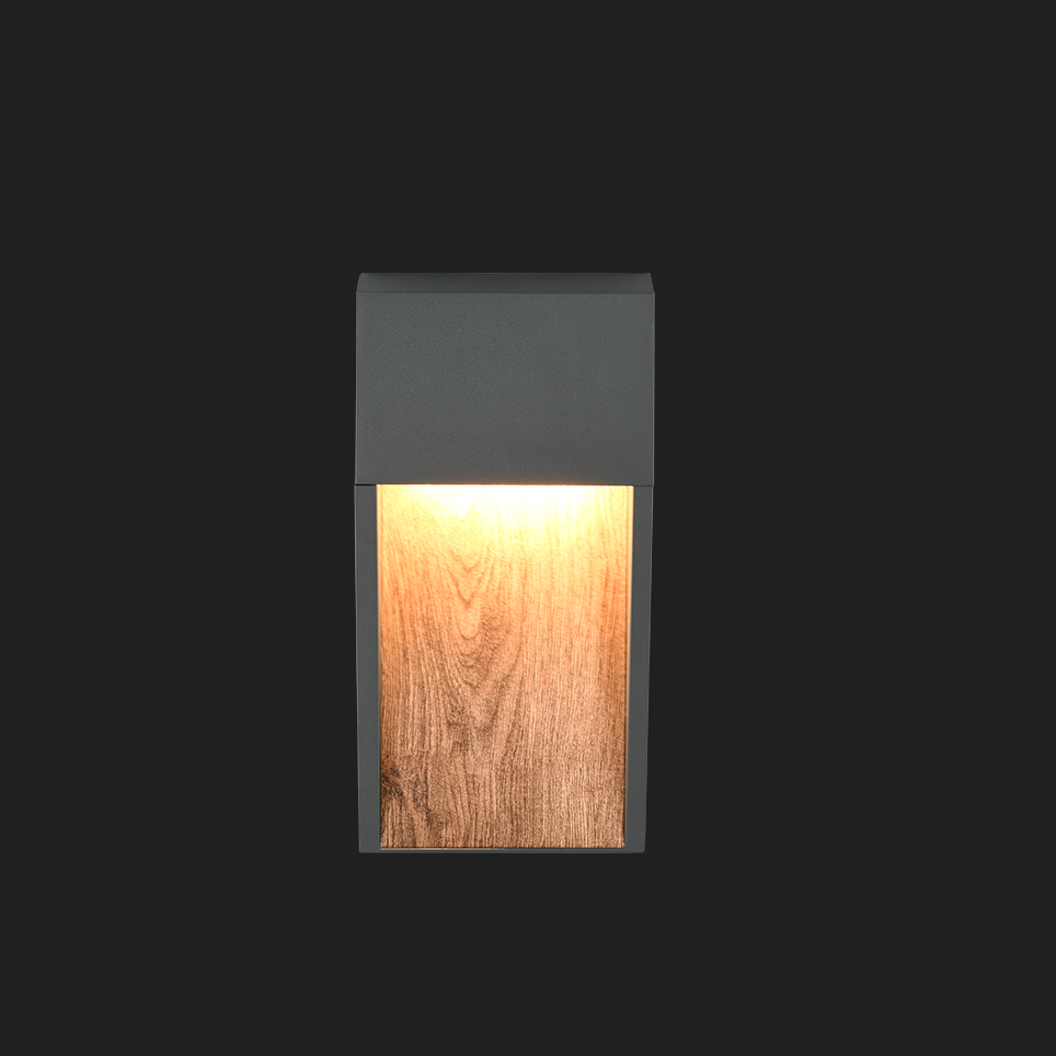 Salmon - Wall Lamp - Wood Effect - Trio - 246960135