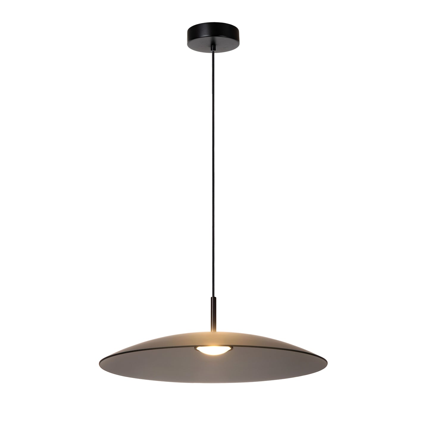 Lucide MENGA - Pendant light - Ø 60 cm - LED Dim. - 1x18,6W 2700K - Smoke Grey