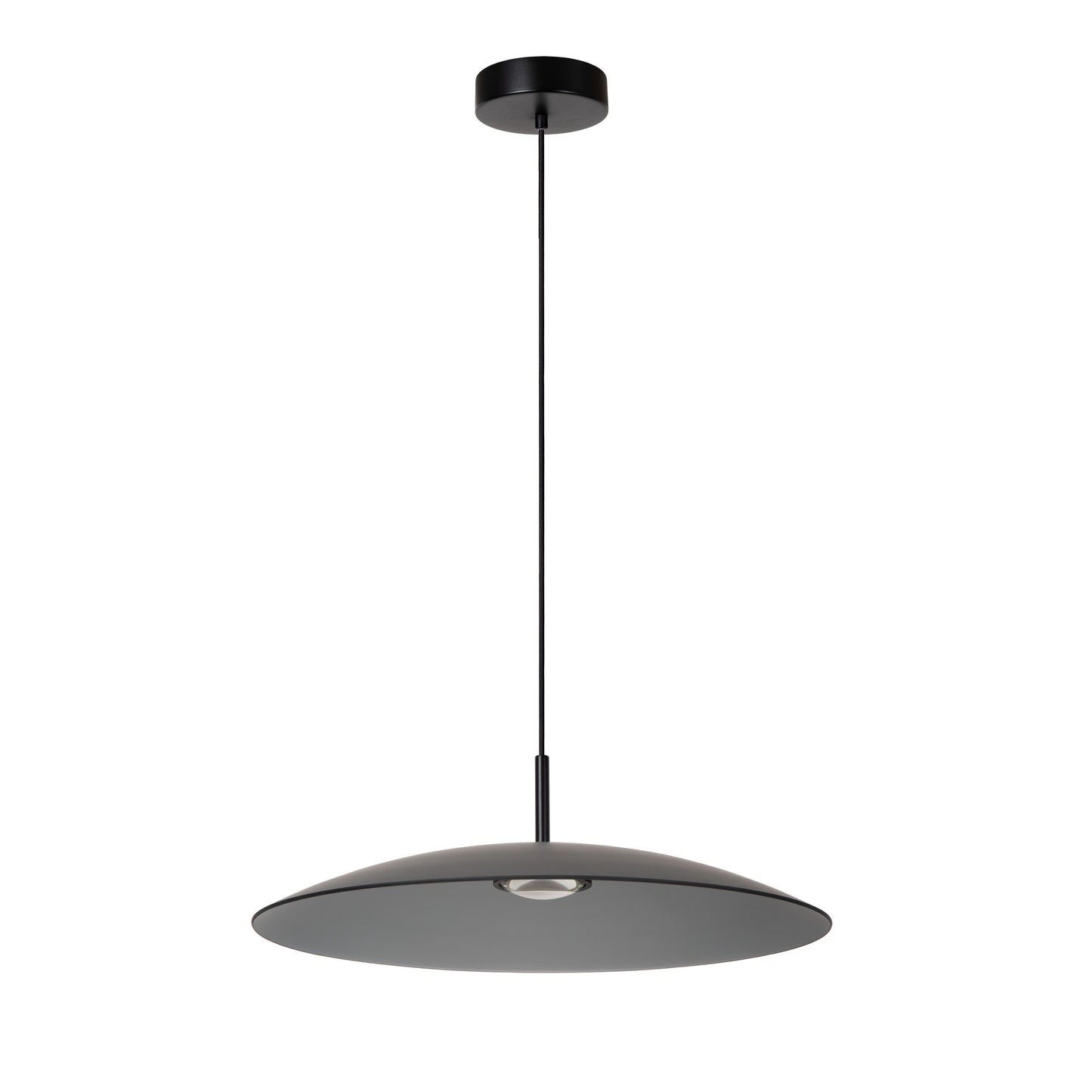 Lucide MENGA - Pendant light - Ø 60 cm - LED Dim. - 1x18,6W 2700K - Smoke Grey