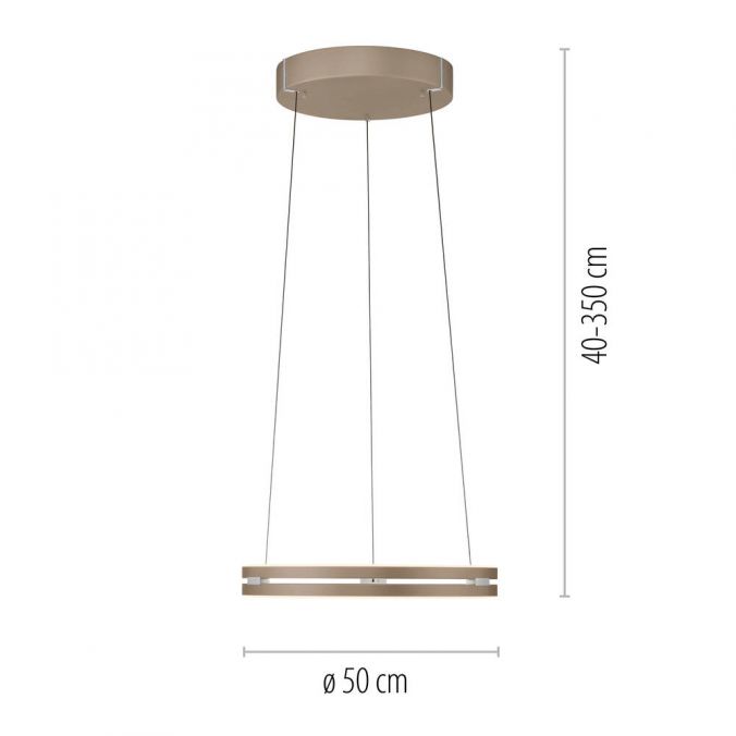 Pure E-Loop - Pendant Light - Bronce - By Paul Neuhaus - (2550-97)
