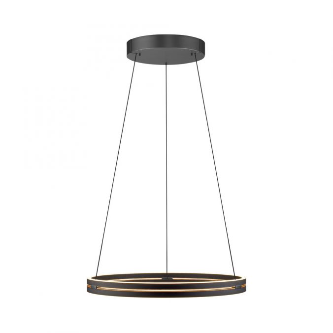 Pure E-Loop - Pendant Light - Black & Oak - By Paul Neuhaus - (2551-18)
