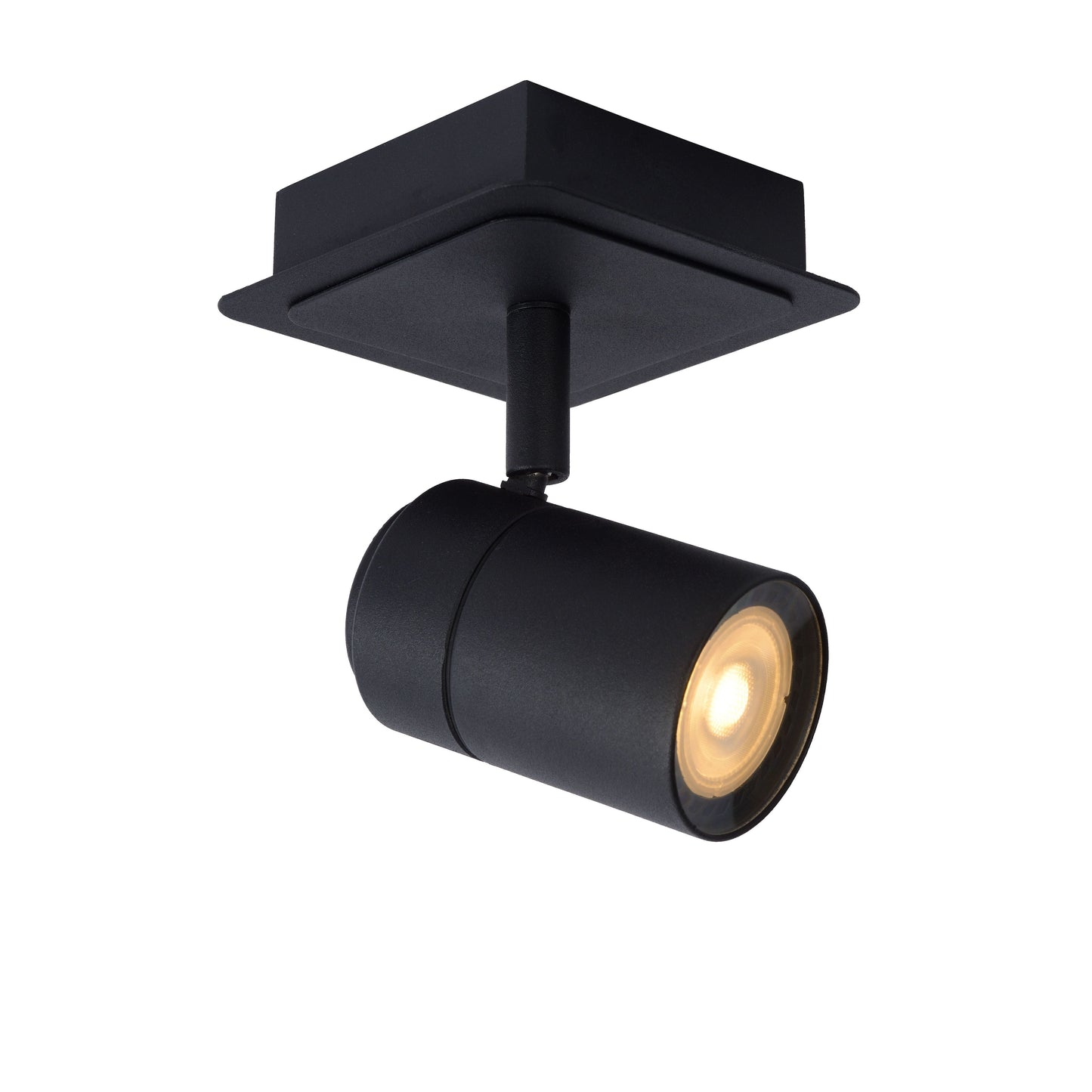 Lucide LENNERT - Ceiling spotlight Bathroom - LED Dim. - GU10 - 1x5W 3000K - IP44 - Black