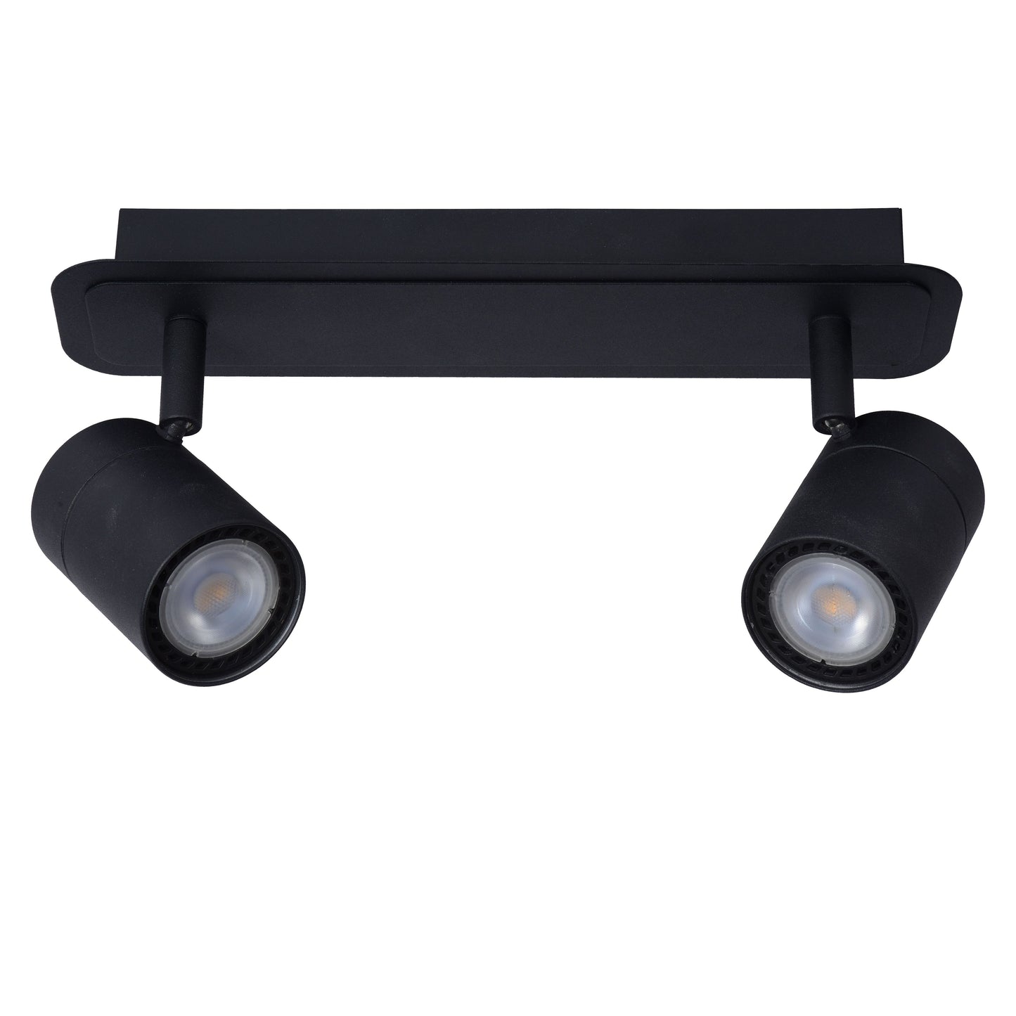 Lucide LENNERT - Ceiling spotlight Bathroom - LED Dim. - GU10 - 2x5W 3000K - IP44 - Black