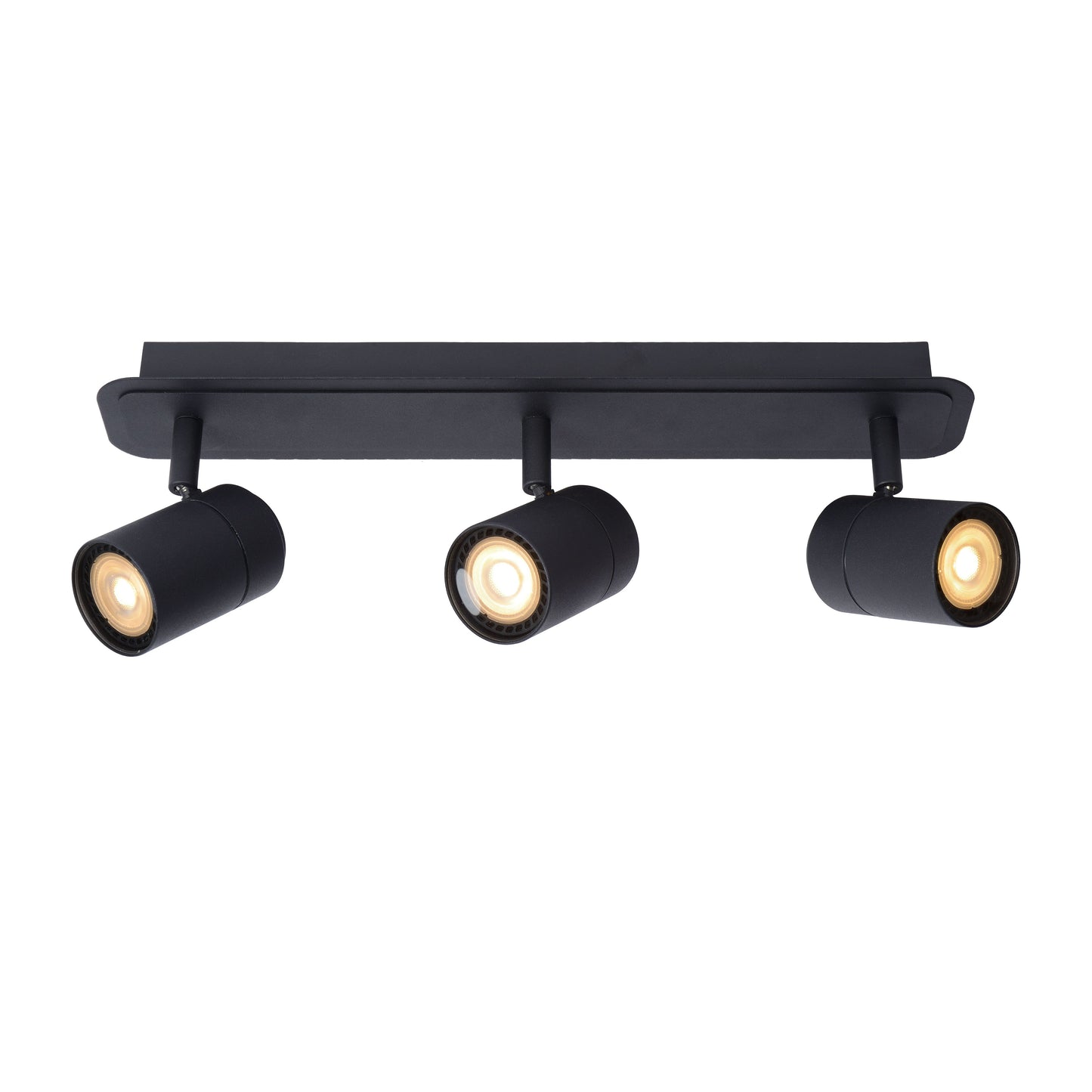 Lucide LENNERT - Ceiling spotlight Bathroom - LED Dim. - GU10 - 3x5W 3000K - IP44 - Black