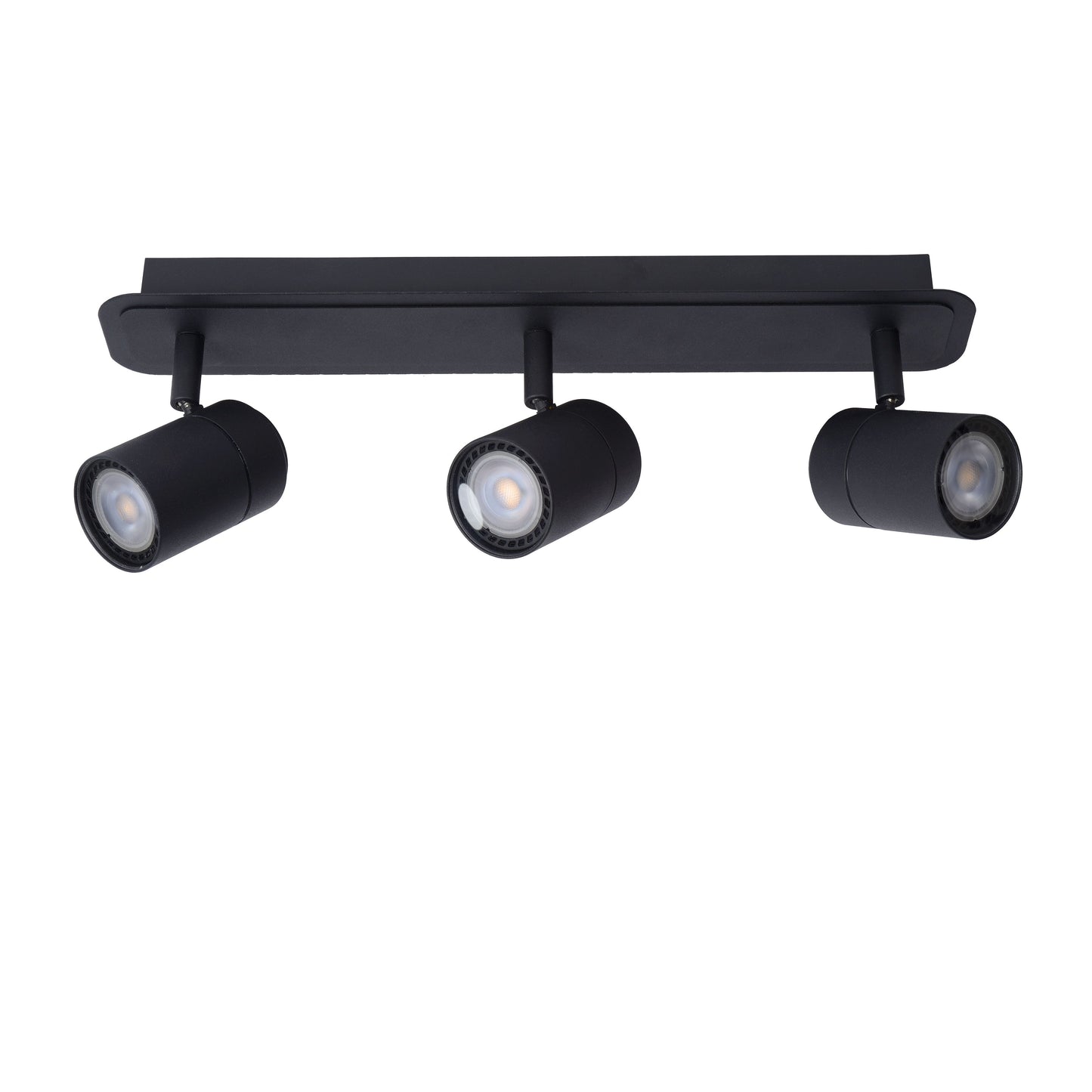 Lucide LENNERT - Ceiling spotlight Bathroom - LED Dim. - GU10 - 3x5W 3000K - IP44 - Black