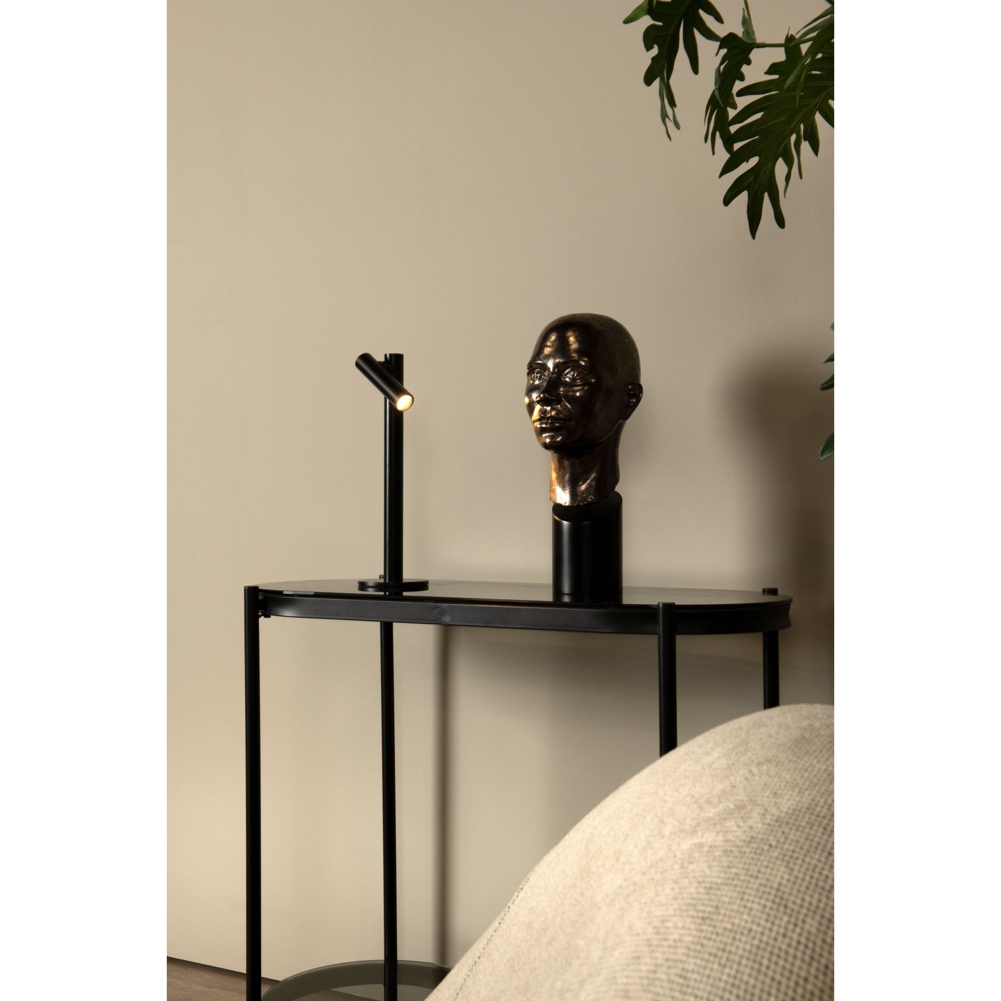 Lucide ANTRIM - Rechargeable Table lamp Indoor/Outdoor - Battery pack/batteries - LED Dim. - 1x2,2W 2700K - IP54 - With wireless charging pad - Black