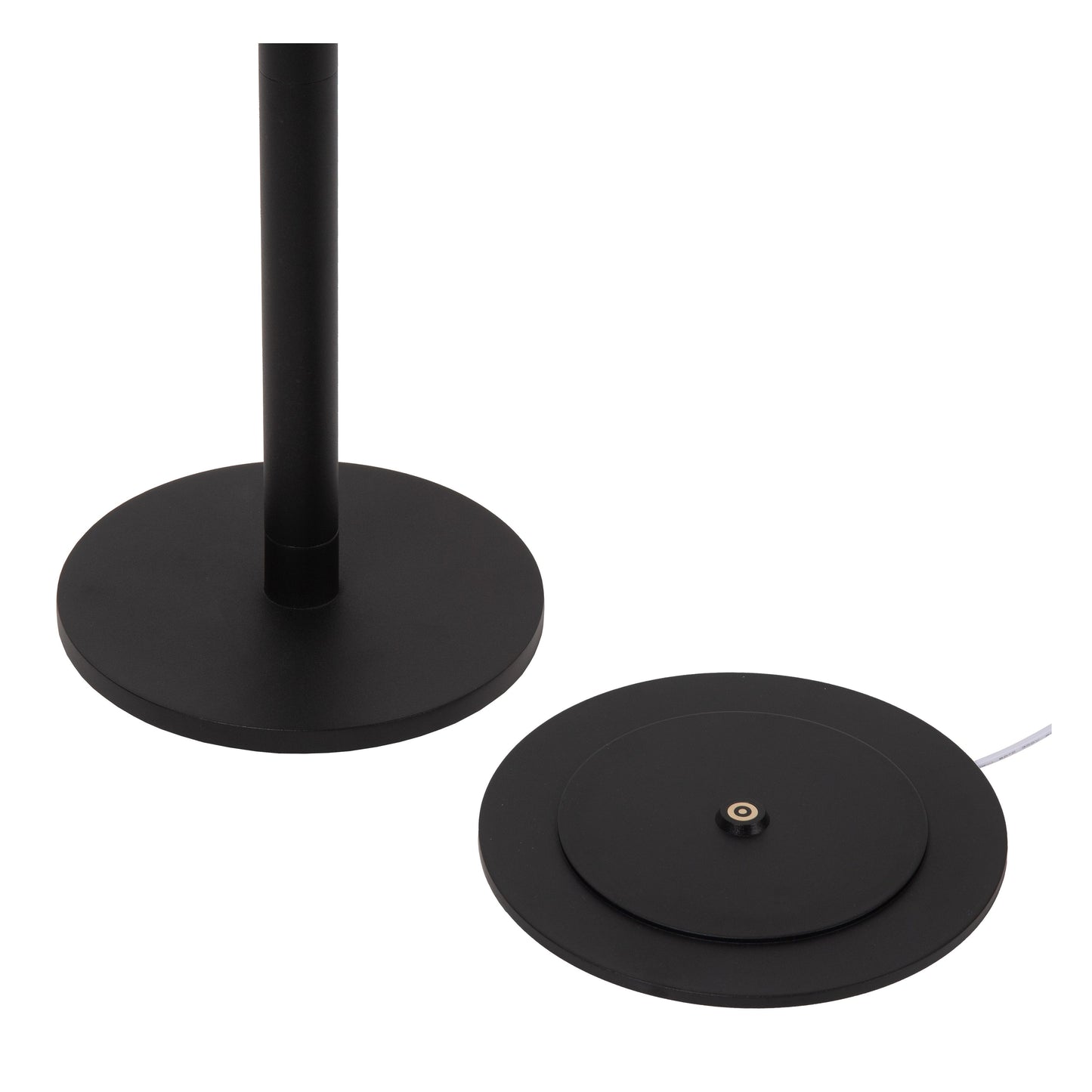 Lucide ANTRIM - Rechargeable Floor reading lamp Indoor/Outdoor - Battery pack/batteries - LED Dim. - 1x2,2W 2700K - IP54 - With wireless charging pad - Black