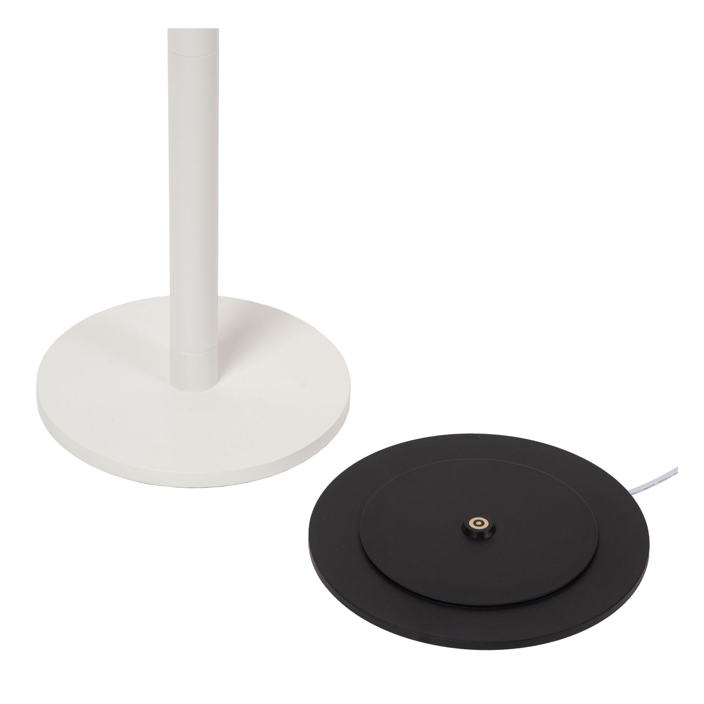 Lucide ANTRIM - Rechargeable Floor reading lamp Indoor/Outdoor - Battery pack/batteries - LED Dim. - 1x2,2W 2700K - IP54 - With wireless charging pad - White
