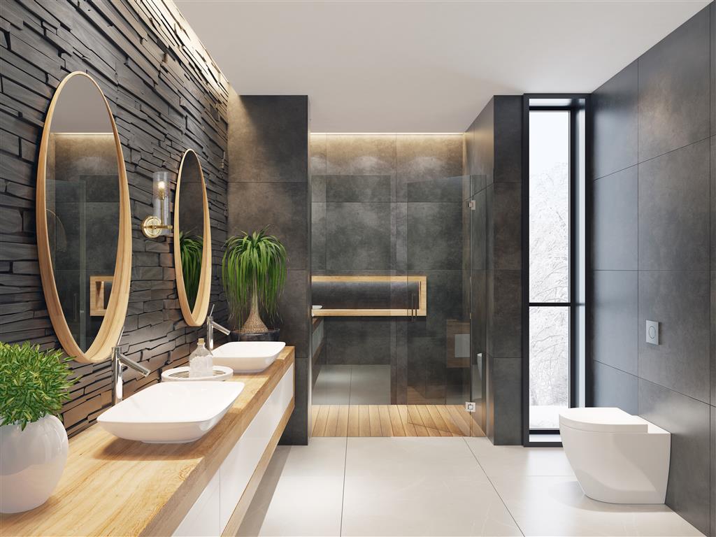 Scope Bathroom Wall Light - Satin Brass & Clear Etched Glass