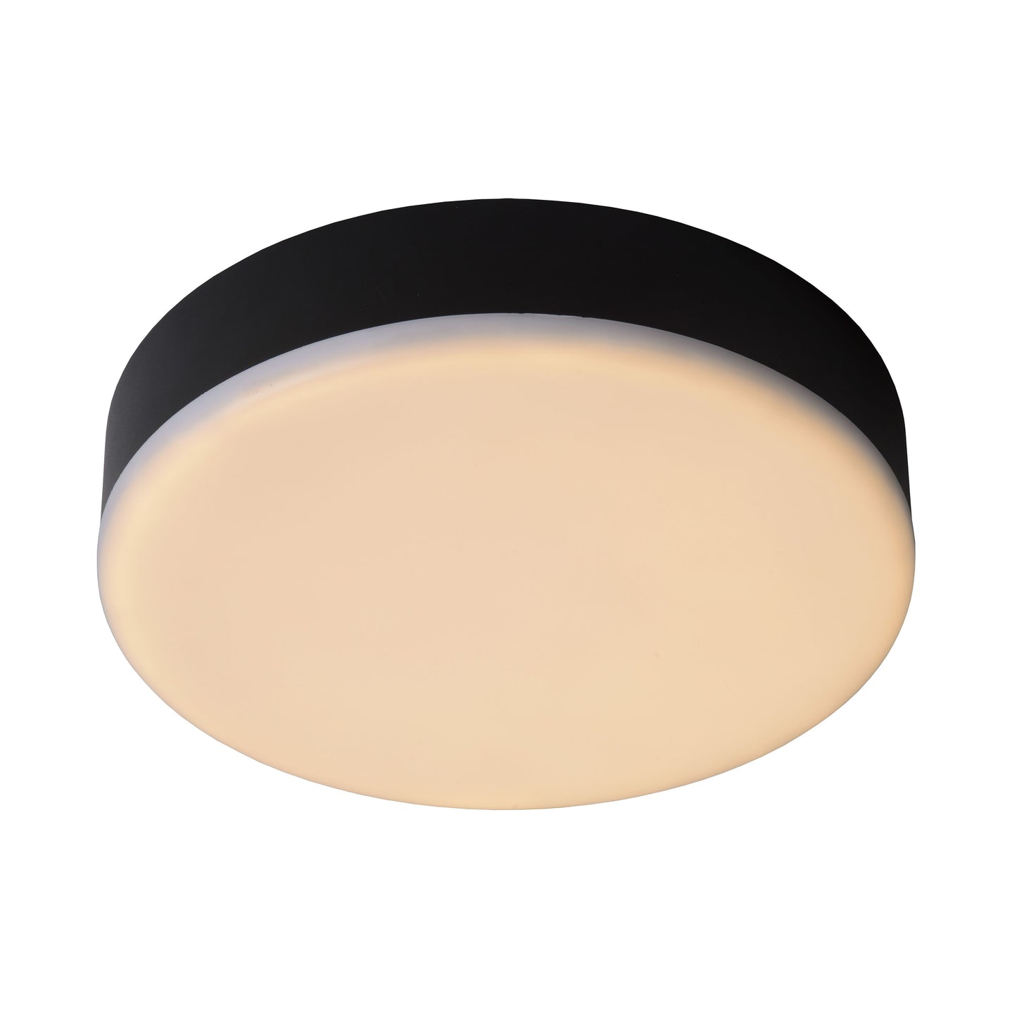 Lucide CERES-LED - Flush ceiling light Bathroom - Ø 21,5 cm - LED Dim. - 1x30W 3000K - IP44 - Black