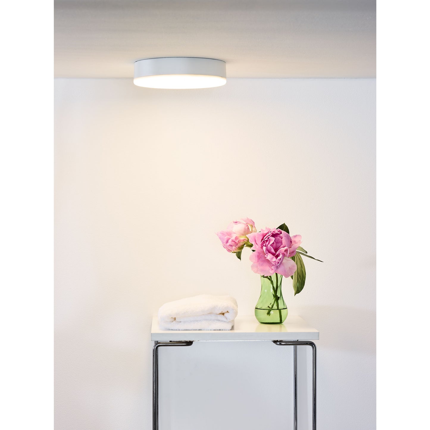 Lucide CERES-LED - Flush ceiling light Bathroom - Ø 21,5 cm - LED Dim. - 1x30W 3000K - IP44 - White