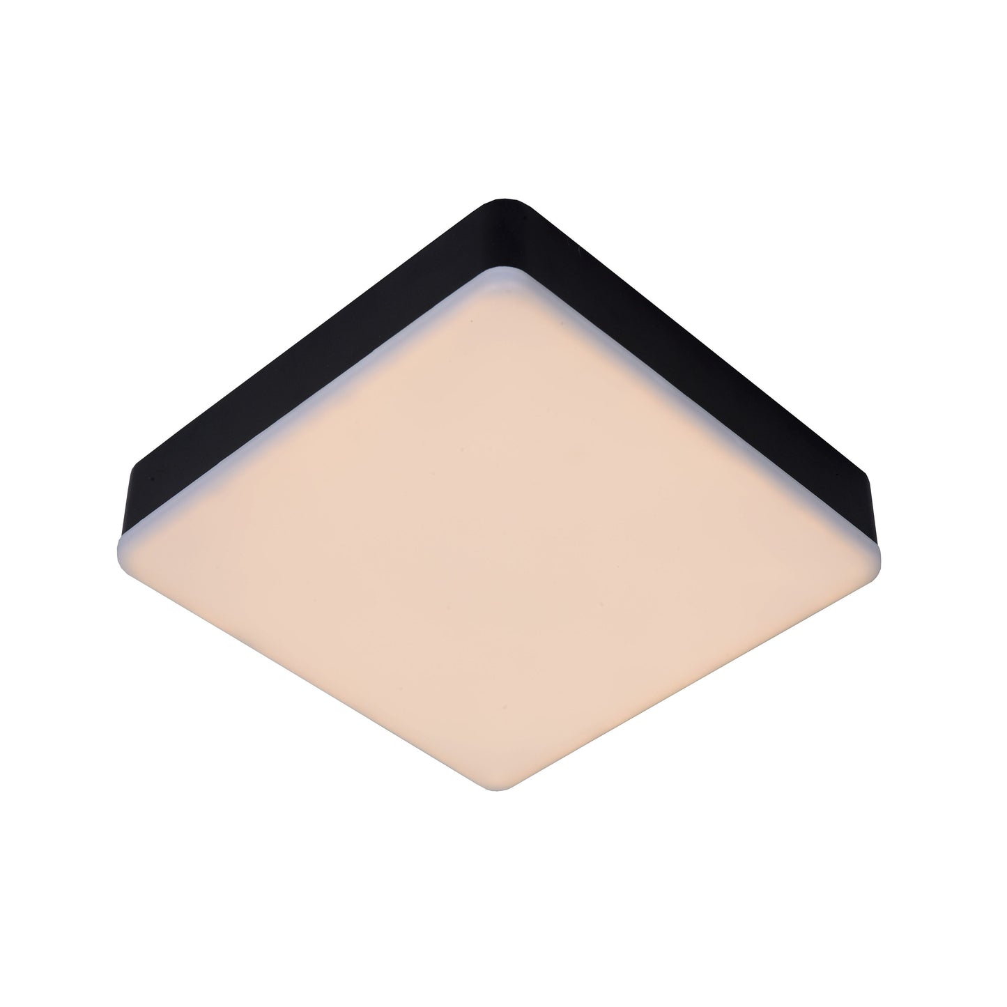 Lucide CERES-LED - Flush ceiling light Bathroom - LED Dim. - 1x30W 3000K - IP44 - Black