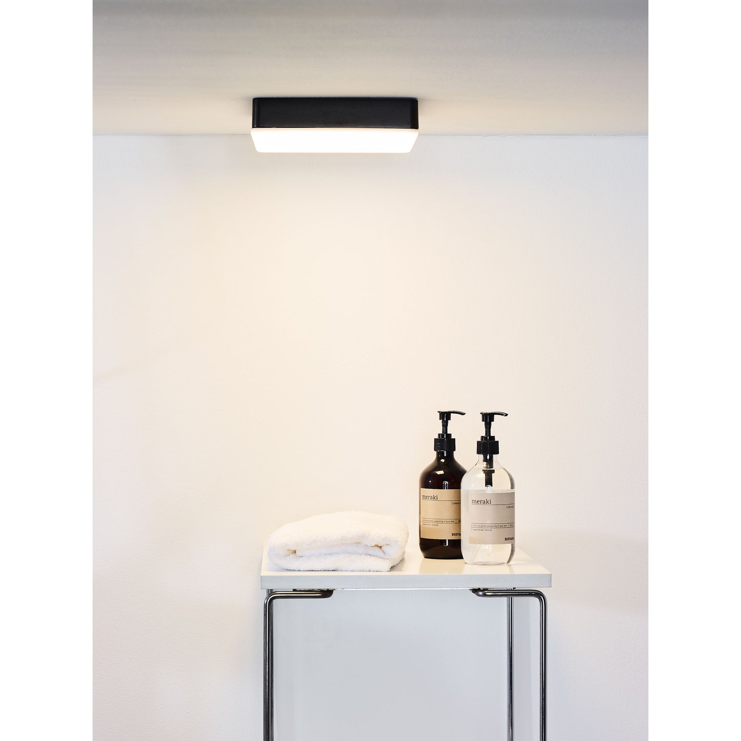 Lucide CERES-LED - Flush ceiling light Bathroom - LED Dim. - 1x30W 3000K - IP44 - Black