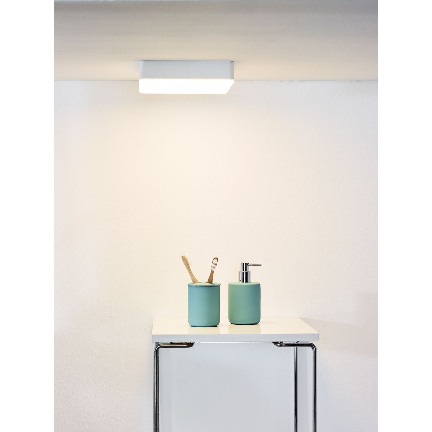 Lucide CERES-LED - Flush ceiling light Bathroom - LED Dim. - 1x30W 3000K - IP44 - White
