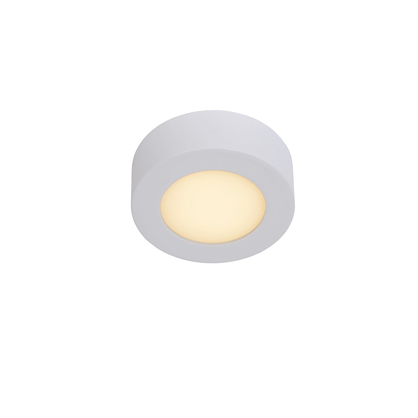 Lucide BRICE-LED - Flush ceiling light Bathroom - Ø 11,7 cm - LED Dim. - 1x8W 3000K - IP44 - White