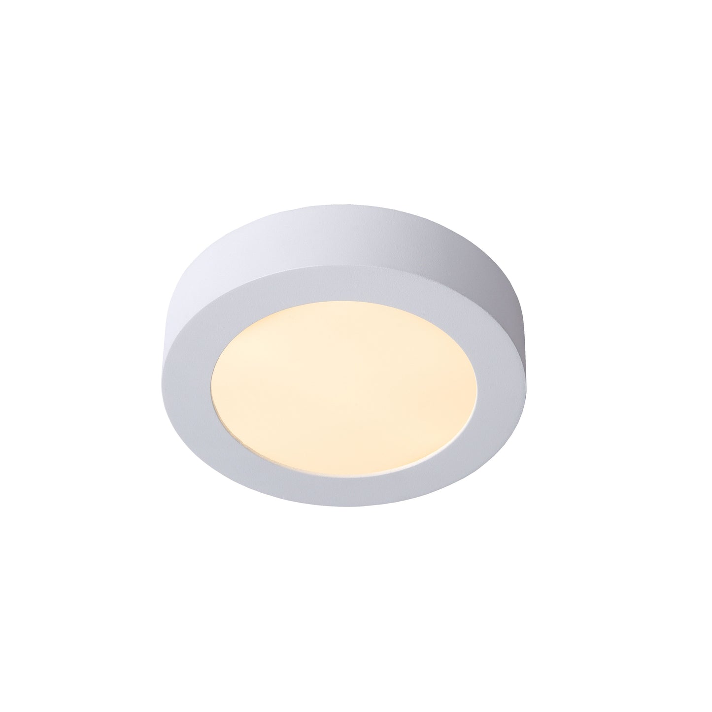 Lucide BRICE-LED - Flush ceiling light Bathroom - Ø 18 cm - LED Dim. - 1x12W 3000K - IP44 - White