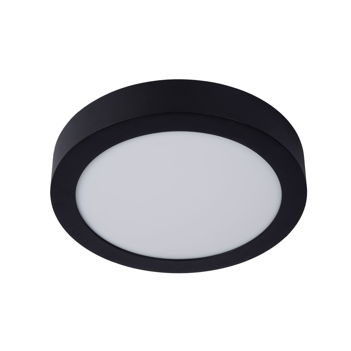 Lucide BRICE-LED - Flush ceiling light Bathroom - Ø 24 cm - LED Dim. - 1x15W 3000K - IP44 - Black