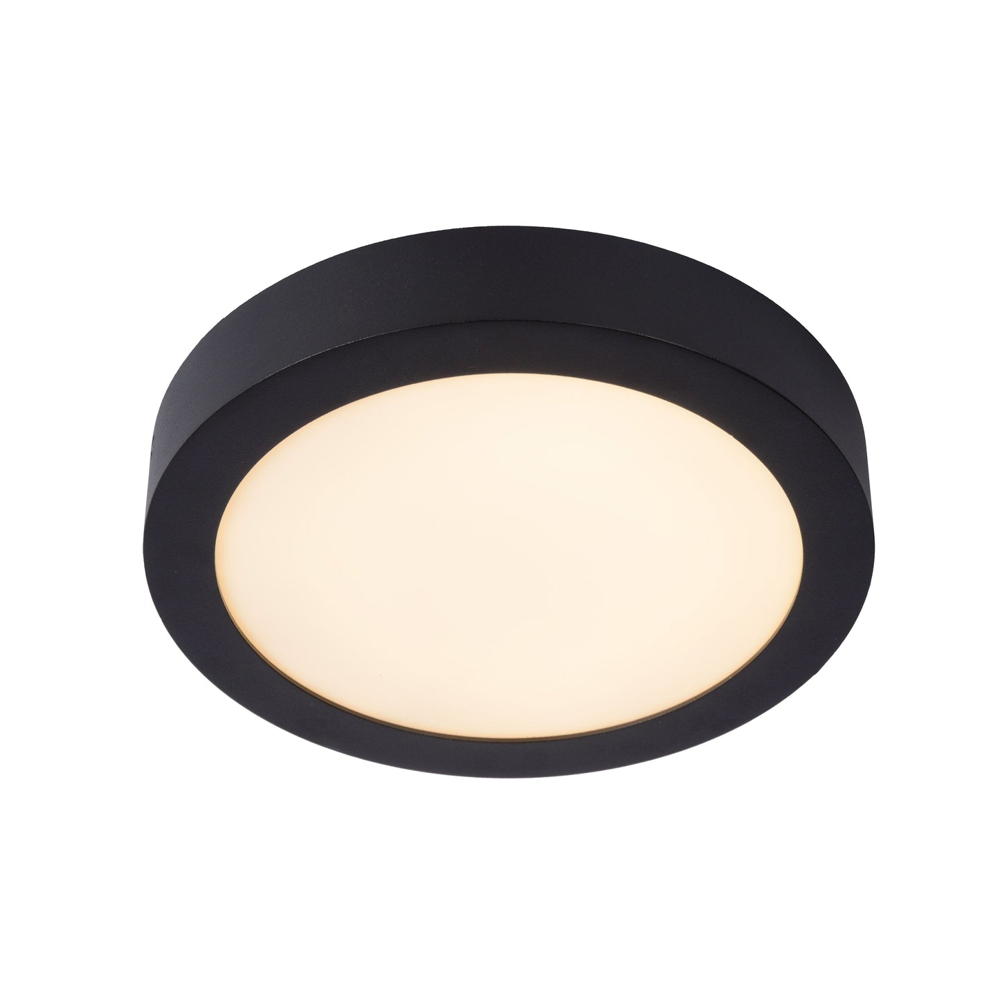 Lucide BRICE-LED - Flush ceiling light Bathroom - Ø 24 cm - LED Dim. - 1x15W 3000K - IP44 - Black