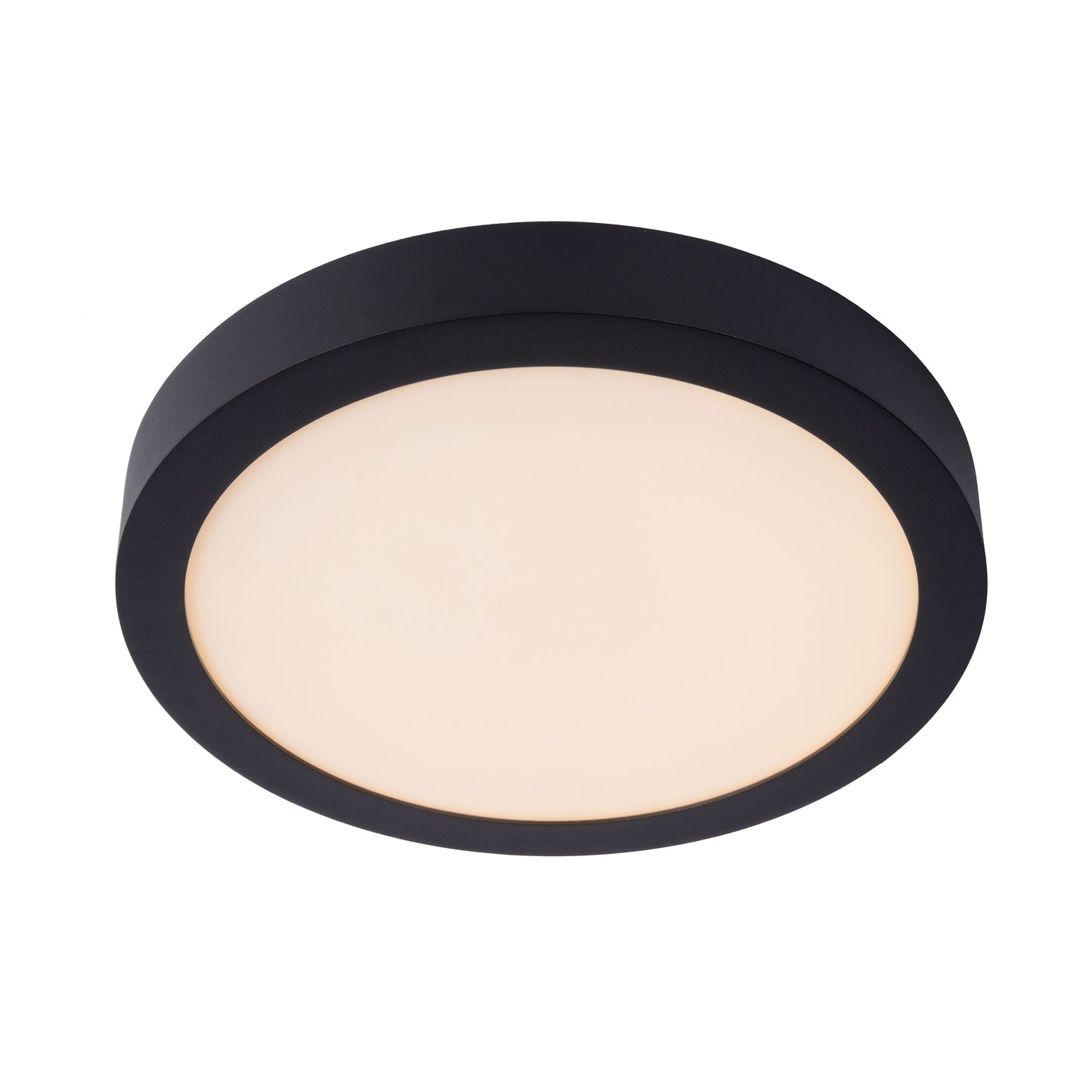 Lucide BRICE-LED - Flush ceiling light Bathroom - Ø 30 cm - LED Dim. - 1x30W 3000K - IP44 - Black