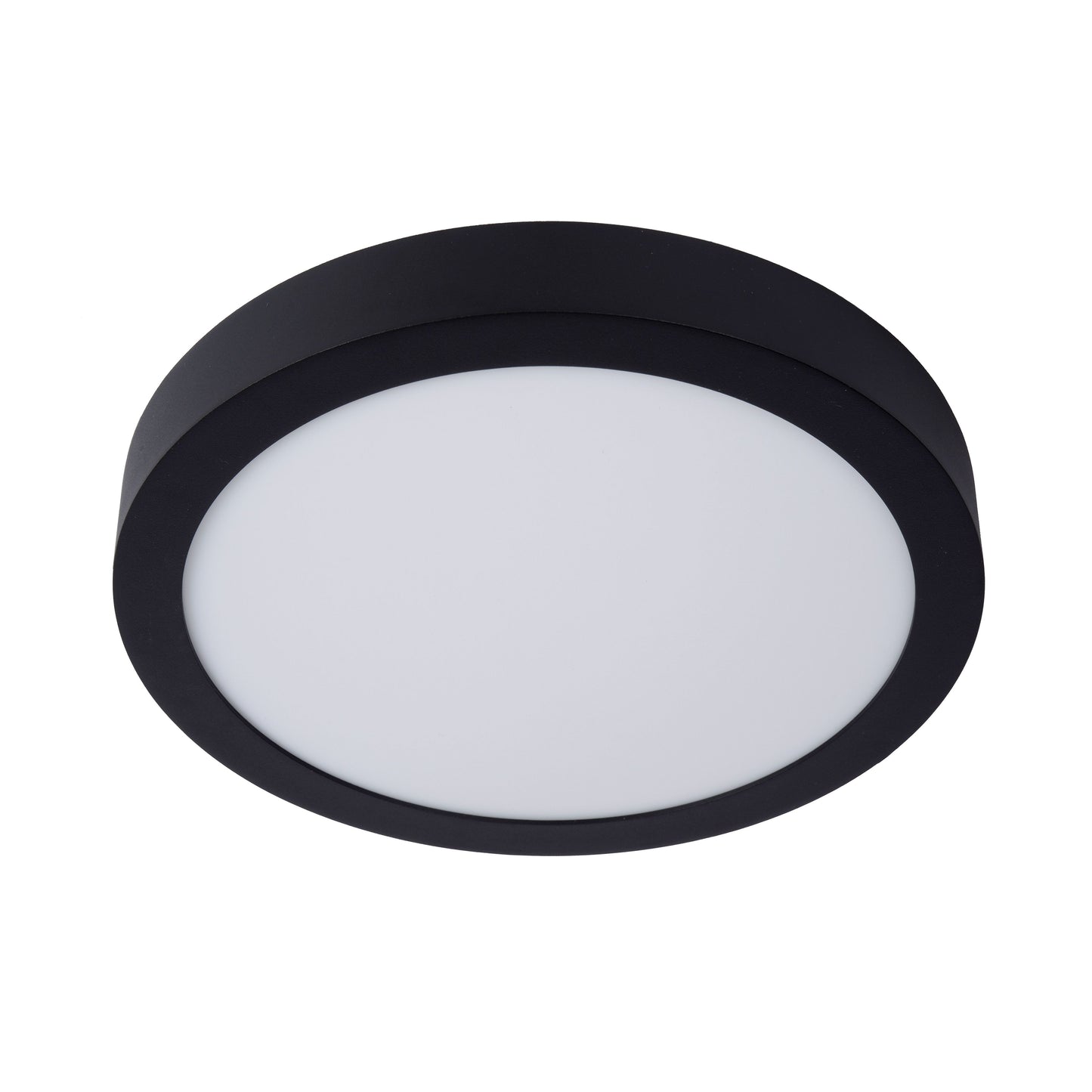 Lucide BRICE-LED - Flush ceiling light Bathroom - Ø 30 cm - LED Dim. - 1x30W 3000K - IP44 - Black