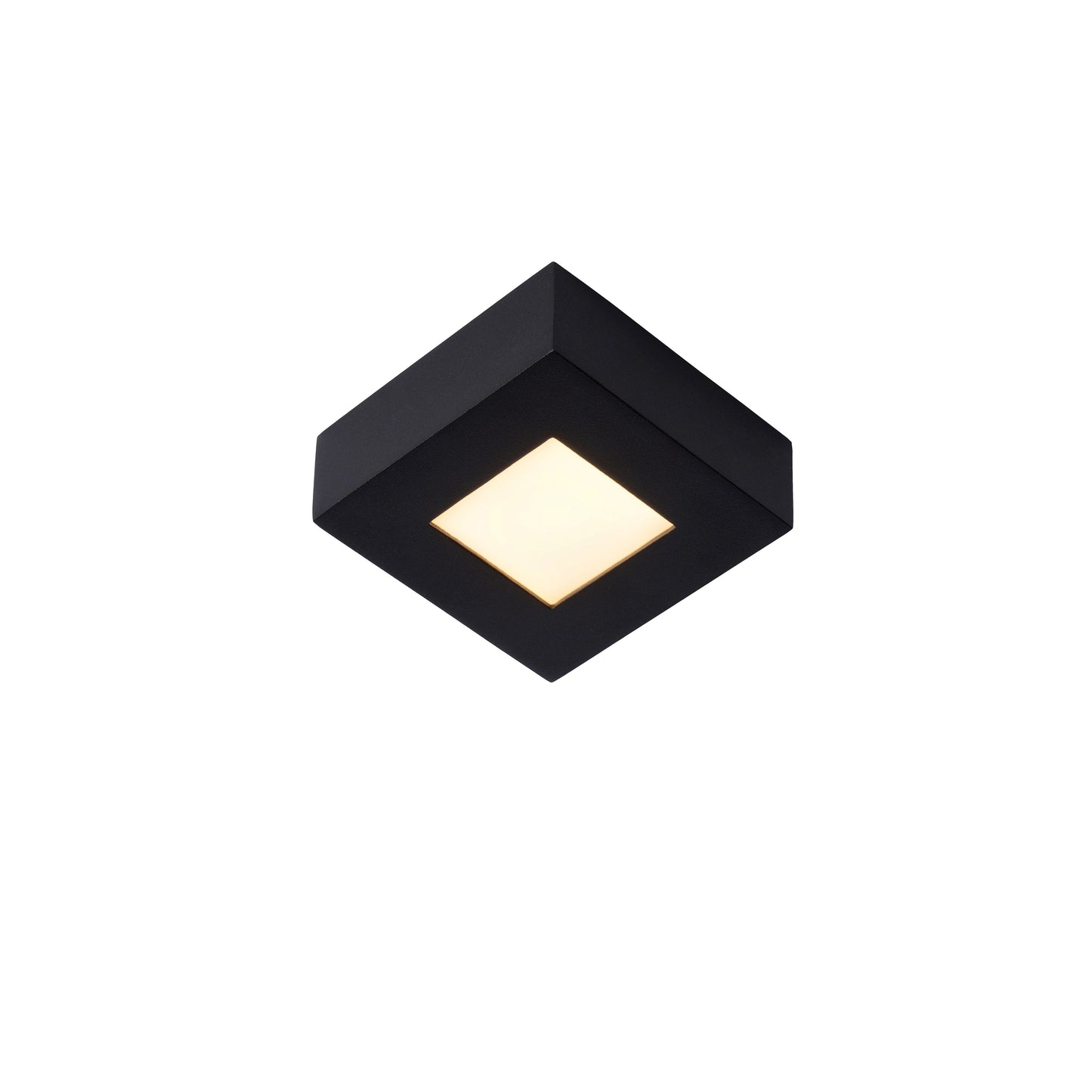 Lucide BRICE-LED - Flush ceiling light Bathroom - LED Dim. - 1x8W 3000K - IP44 - Black