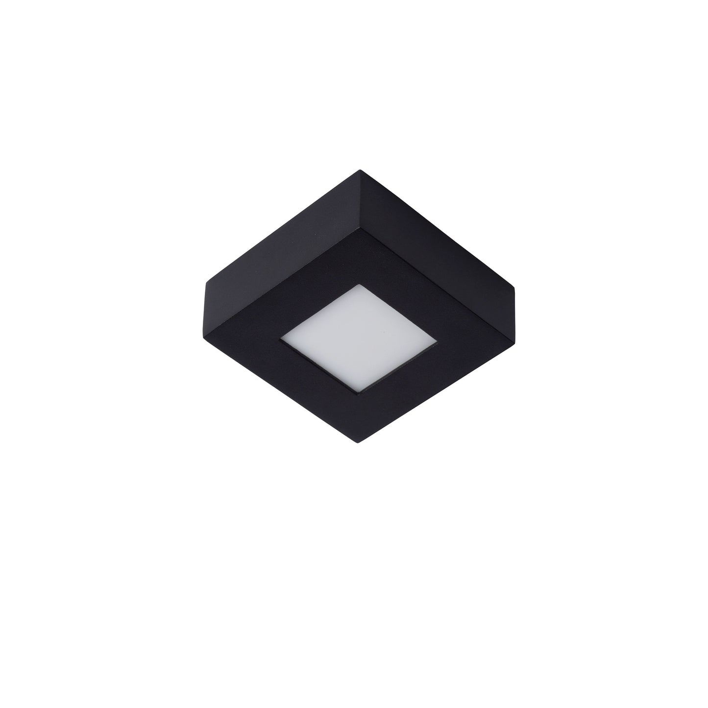 Lucide BRICE-LED - Flush ceiling light Bathroom - LED Dim. - 1x8W 3000K - IP44 - Black