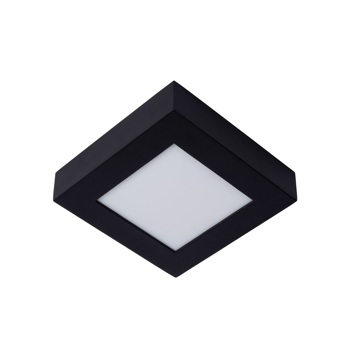 Lucide BRICE-LED - Flush ceiling light Bathroom - LED Dim. - 1x15W 3000K - IP44 - Black