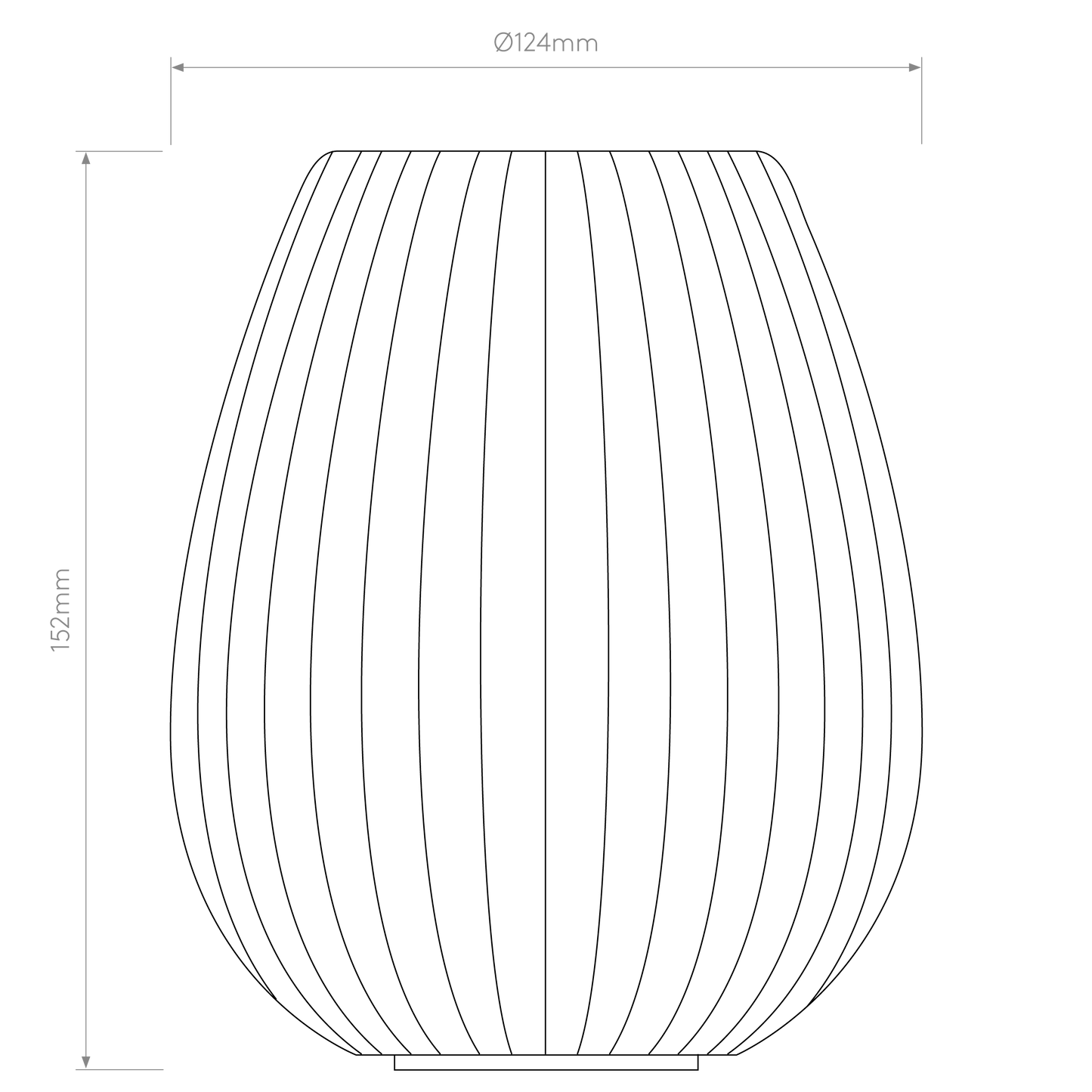 Tacoma Tulip Ribbed Glass