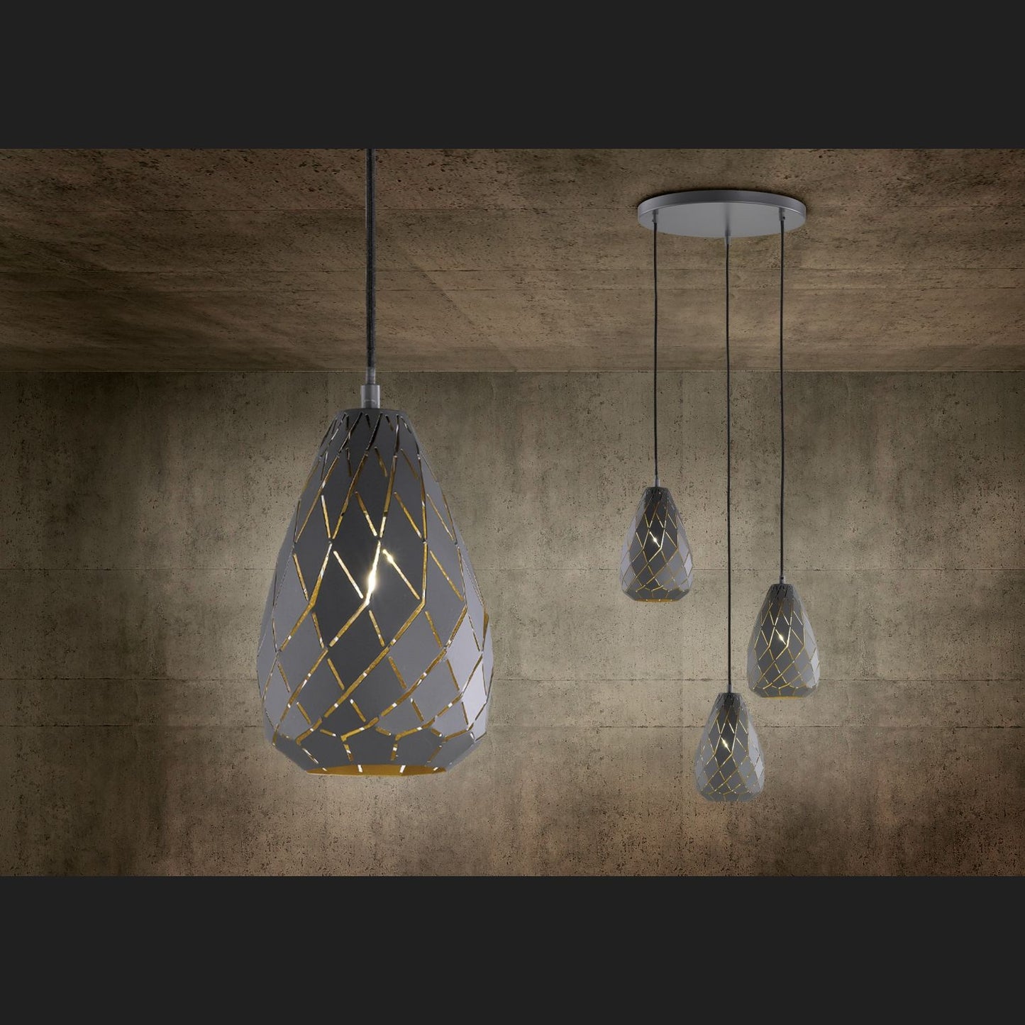 Onyx - Pendant - Anthracite - Trio