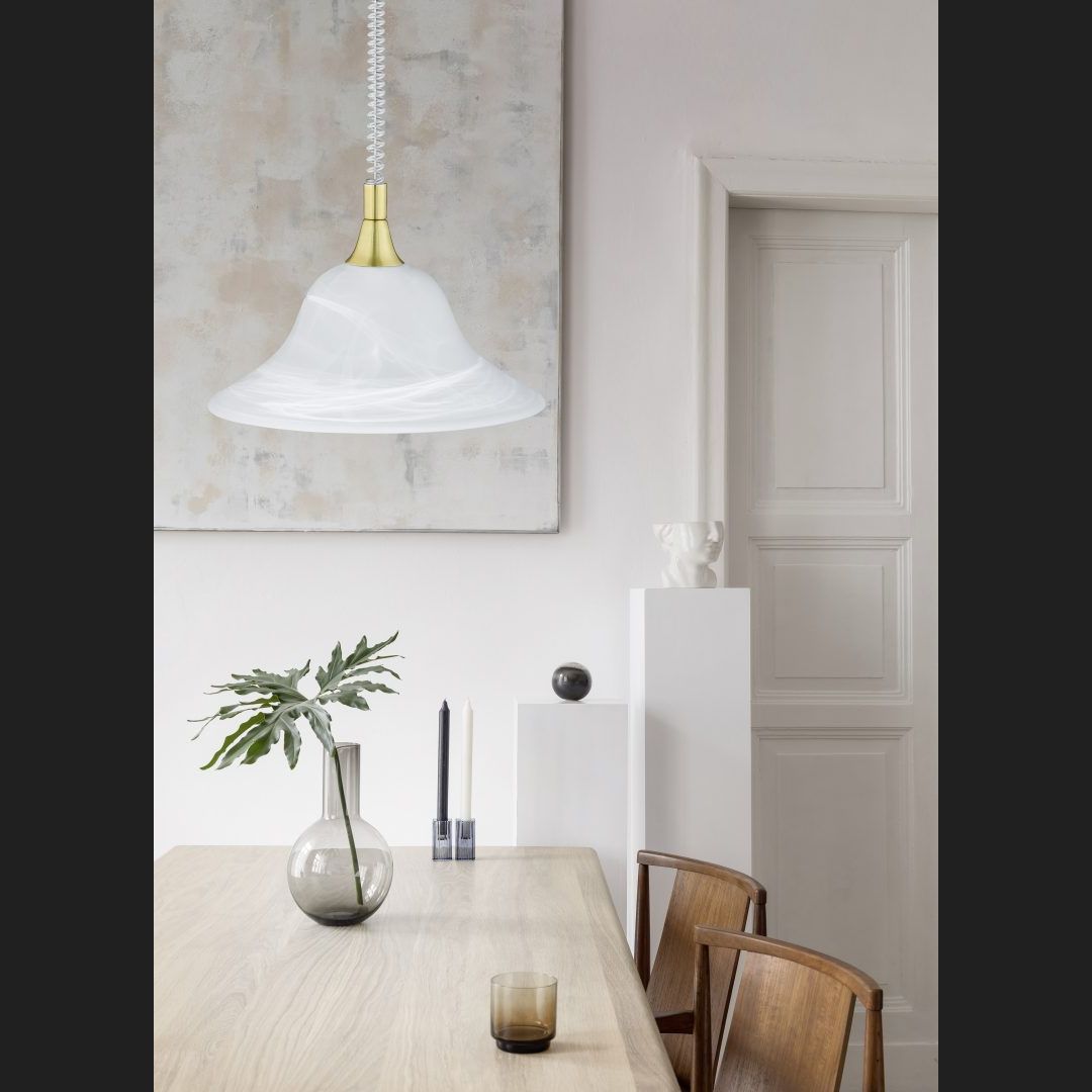 Viola - Pendant - White Brushed - Trio