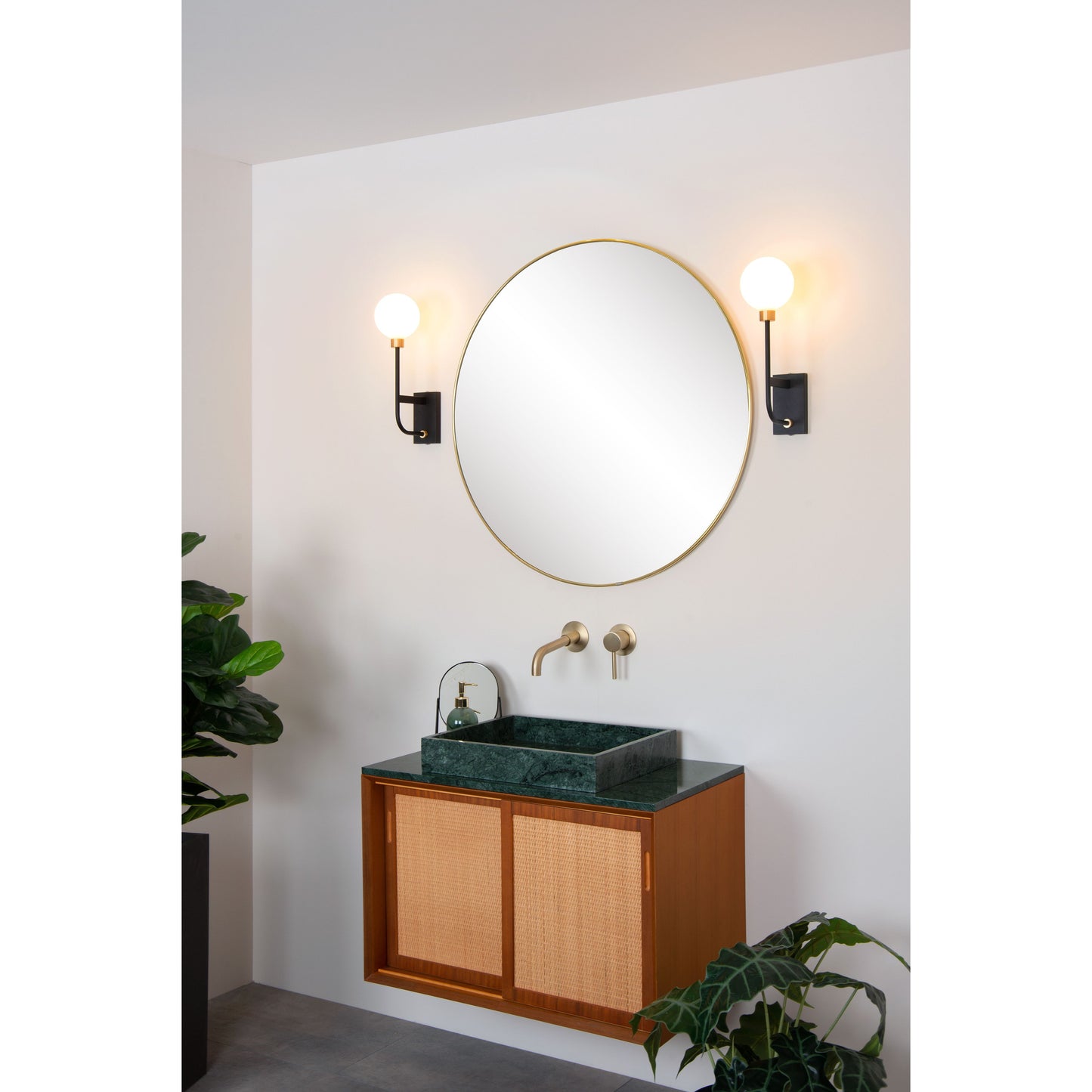 Lucide BEREND - Wall light Bathroom - 1x G9 - IP44 - Black