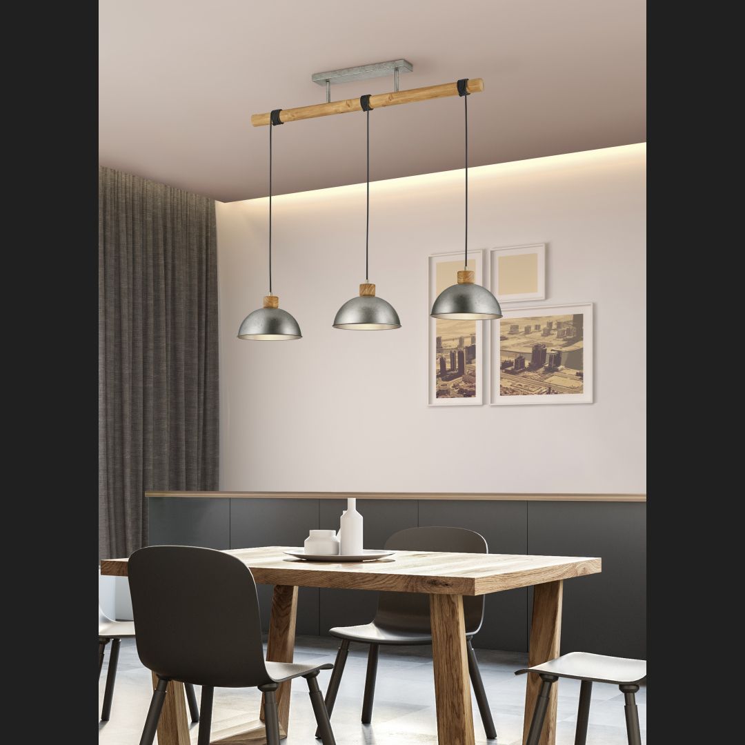 Delhi - Pendant - Nickel Antique - Trio