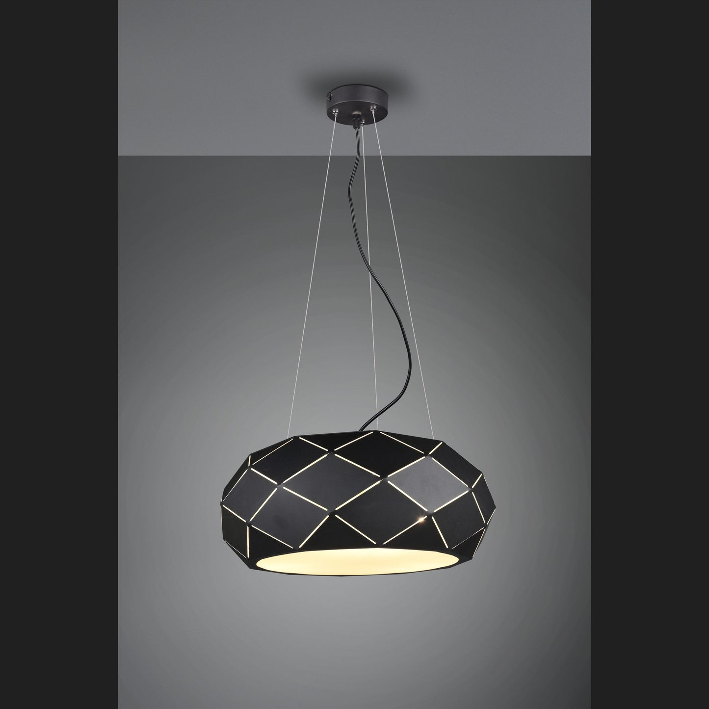 Zandor - Pendant - Black Matt - Trio