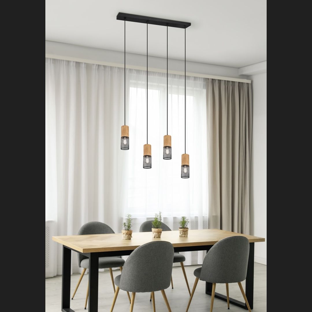 Tosh - Pendant - Black Matt - Trio