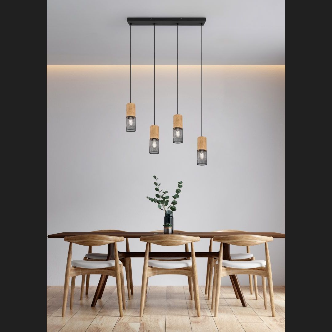 Tosh - Pendant - Black Matt - Trio