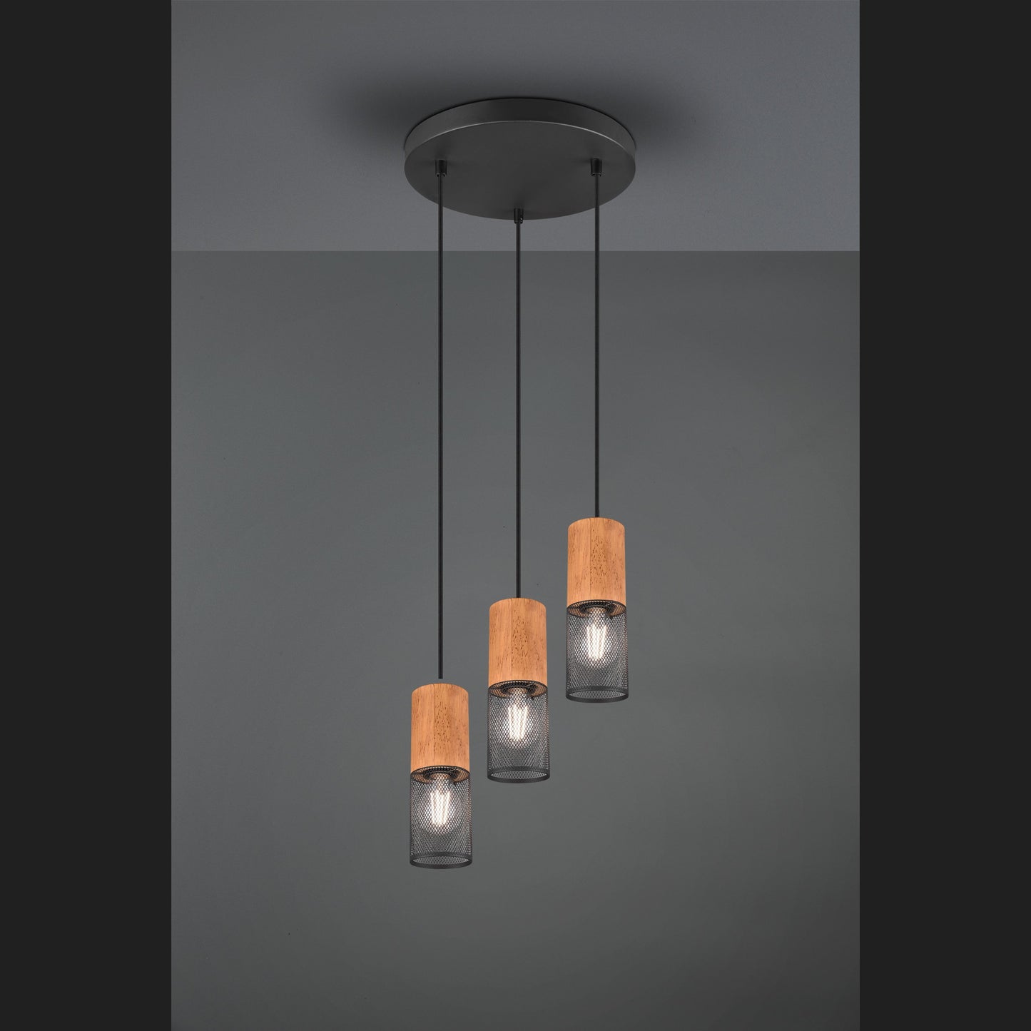 Tosh - Pendant - Black Matt - Trio