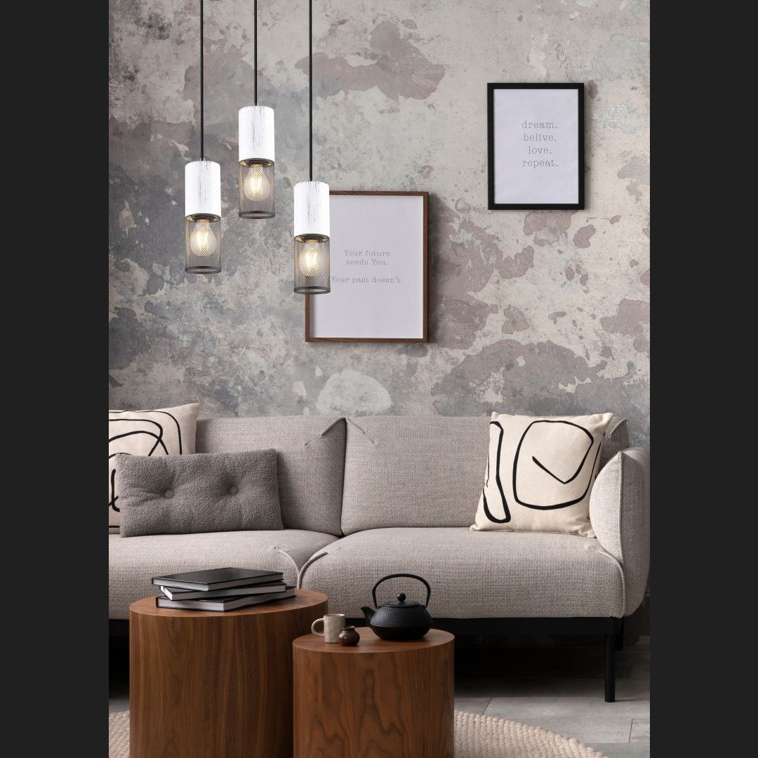 Tosh - Pendant - Black - White - Trio