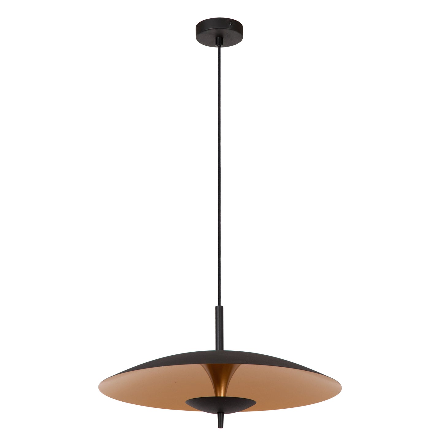 Lucide VULCAN - Pendant light - Ø 47 cm - LED Dim. - 1x9W 3000K - Black