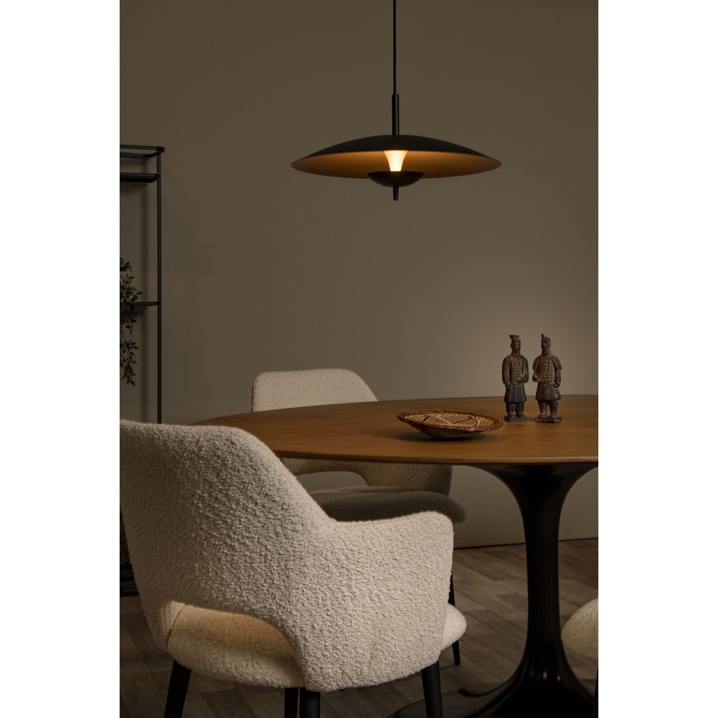Lucide VULCAN - Pendant light - Ø 47 cm - LED Dim. - 1x9W 3000K - Black