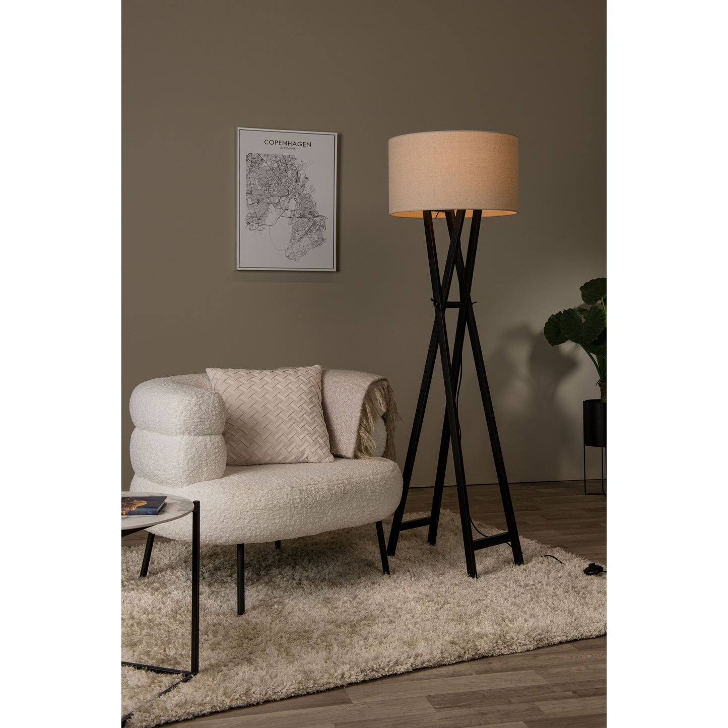 Lucide TRAFALGAR - Floor lamp - 1xE27 - Black