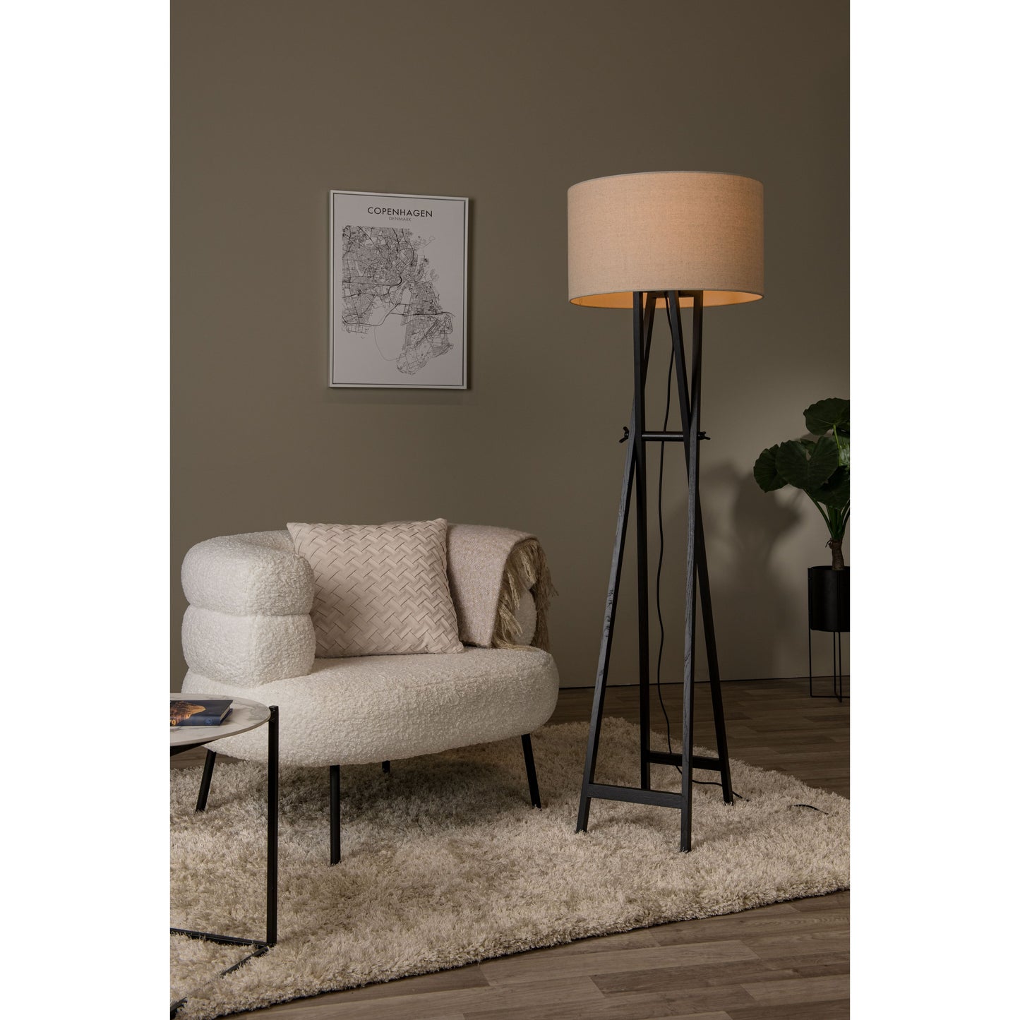 Lucide TRAFALGAR - Floor lamp - 1xE27 - Black