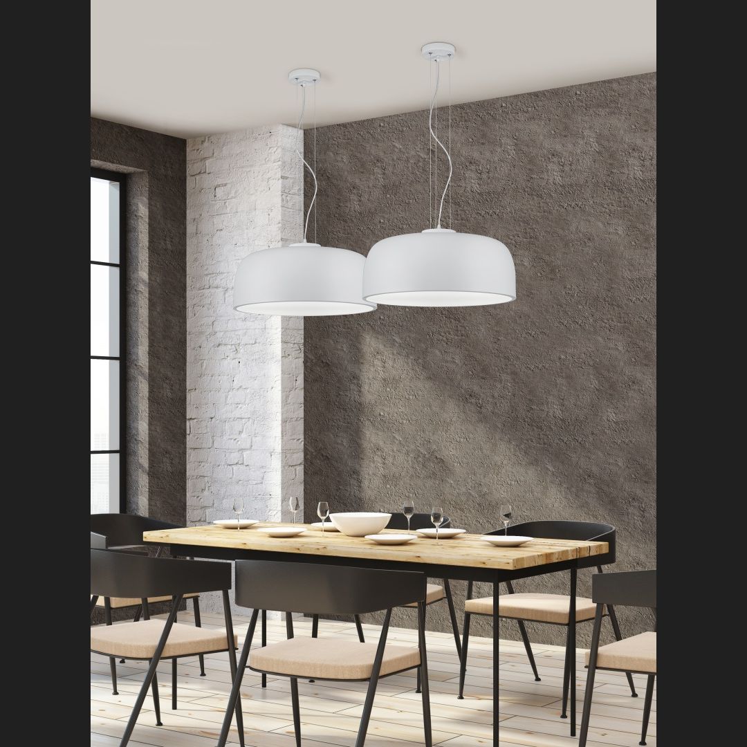 Baron - Pendant - White Matt - Trio