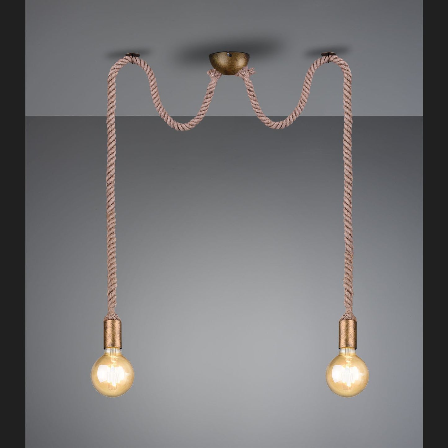 Rope - Pendant - Old Brass - Trio
