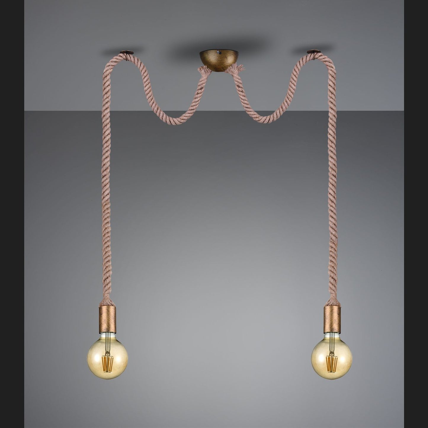 Rope - Pendant - Old Brass - Trio