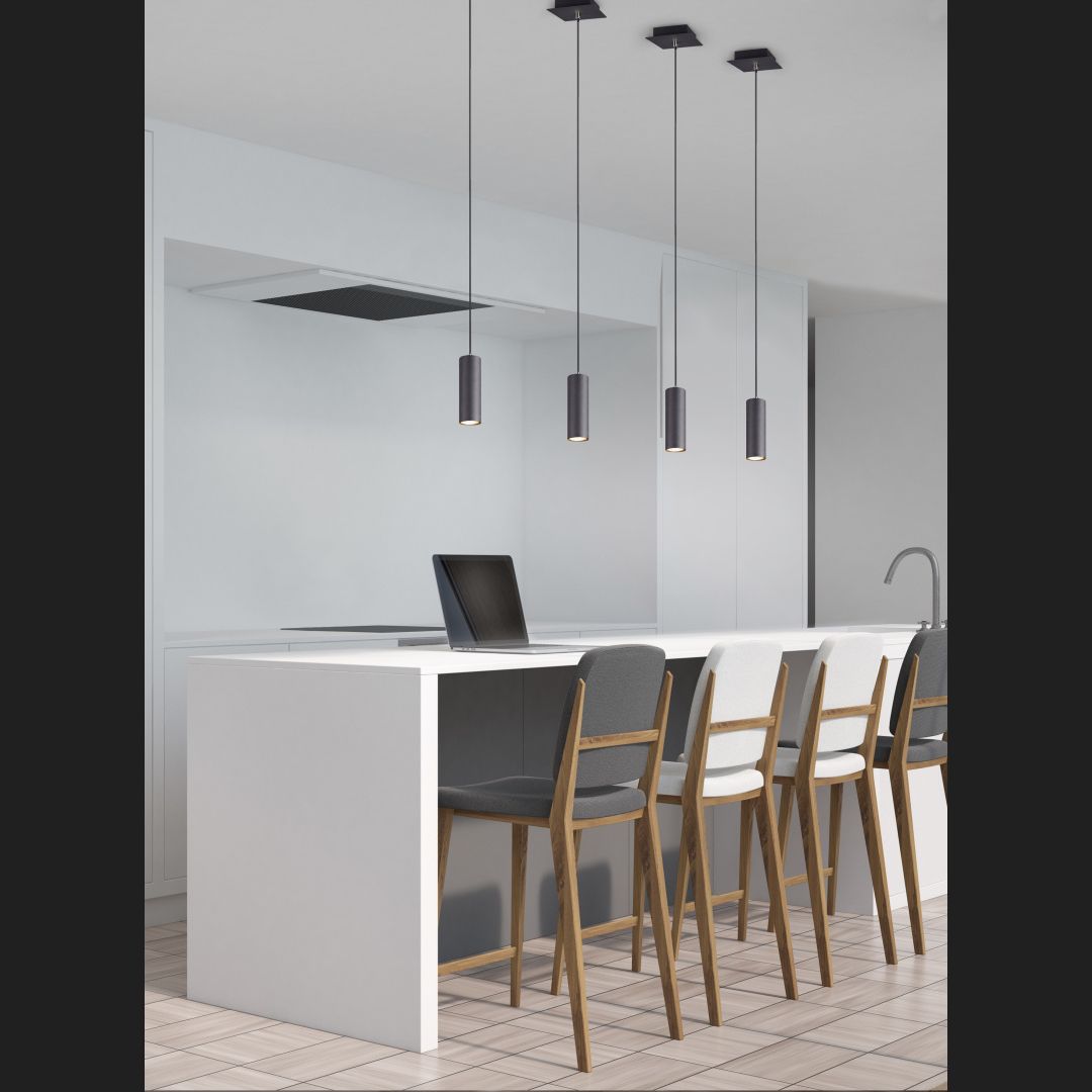 Marley - Pendant - Black Matt - Trio