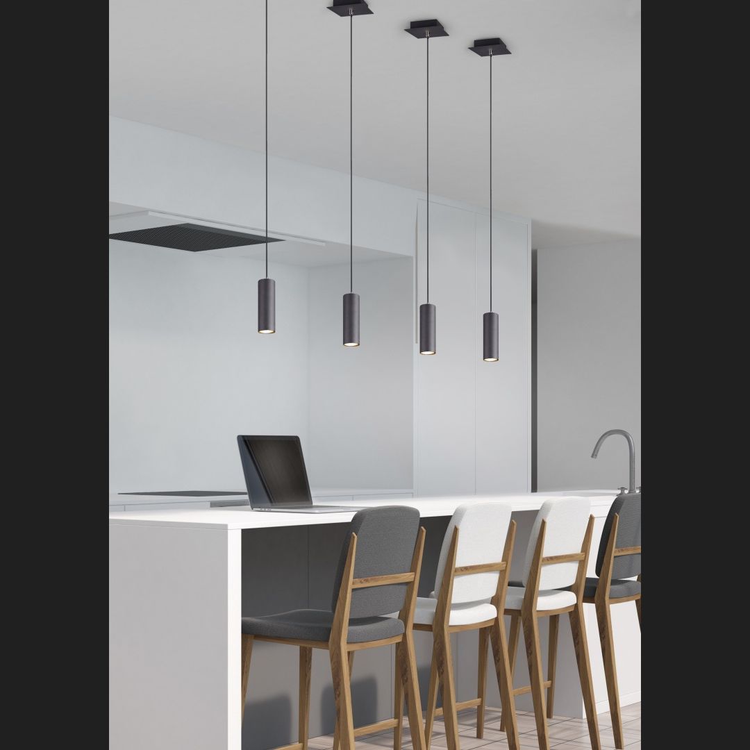 Marley - Pendant - Black Matt - Trio