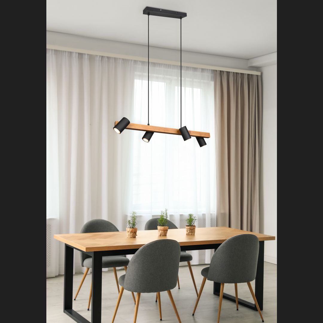 Marley - Pendant - Black Matt - Trio