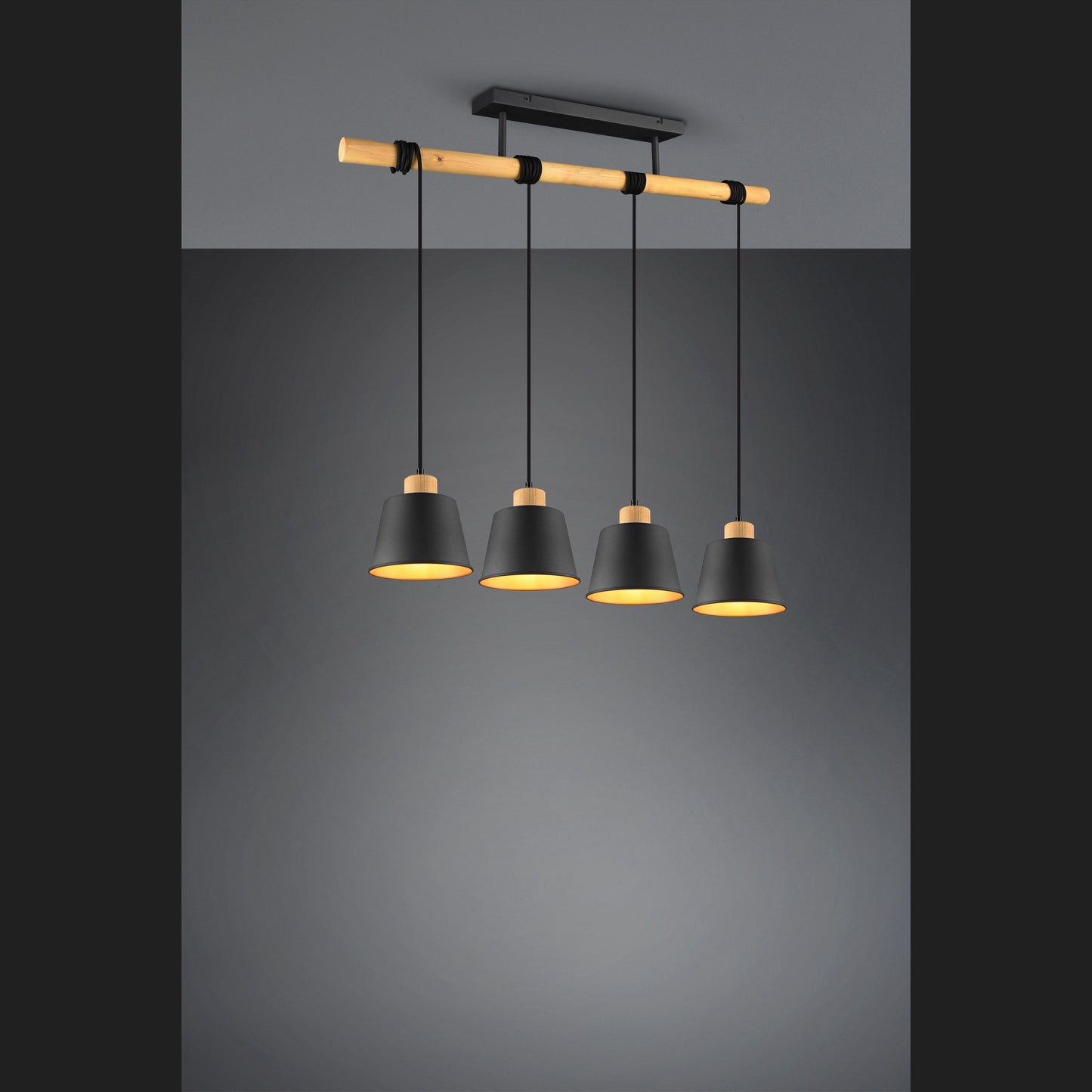 Harris - Pendant - Black Matt - Trio