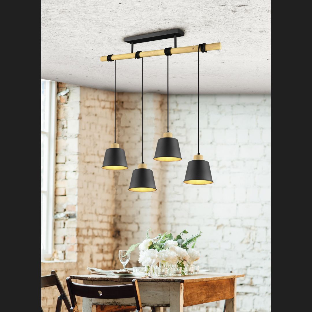 Harris - Pendant - Black Matt - Trio