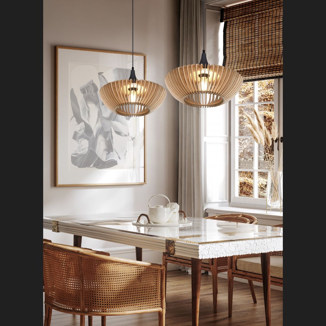 Colino - Pendant - Natural Finish - Trio